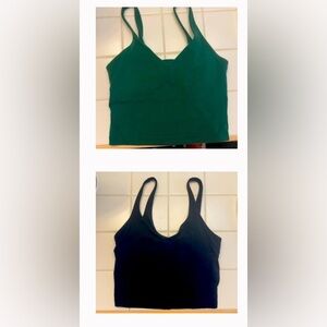 Green and Black Tank Tops